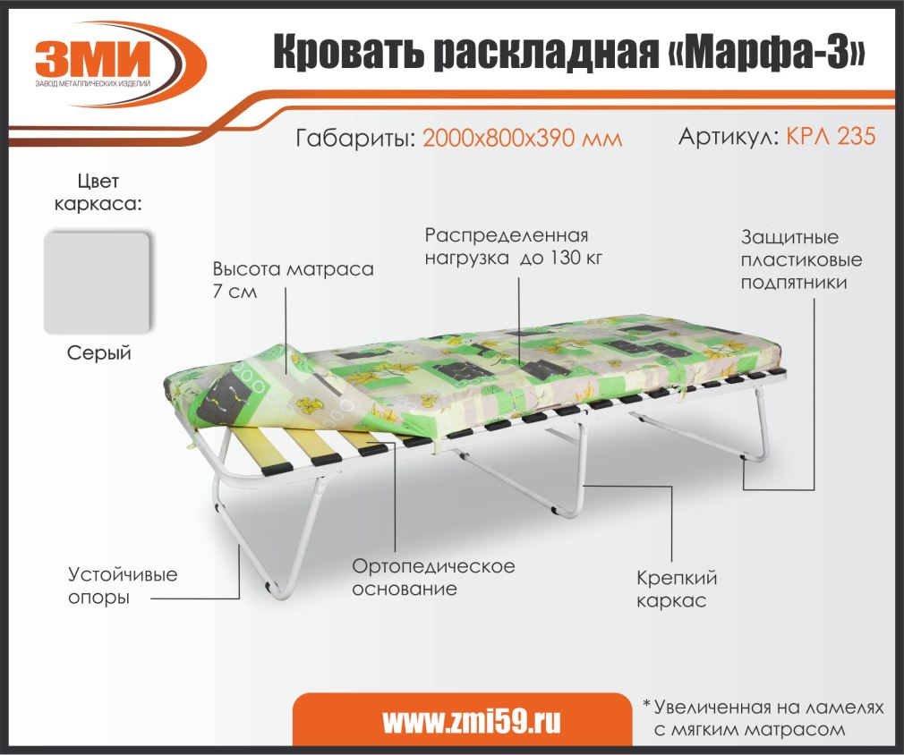 Кровать раскладная Марфа-3