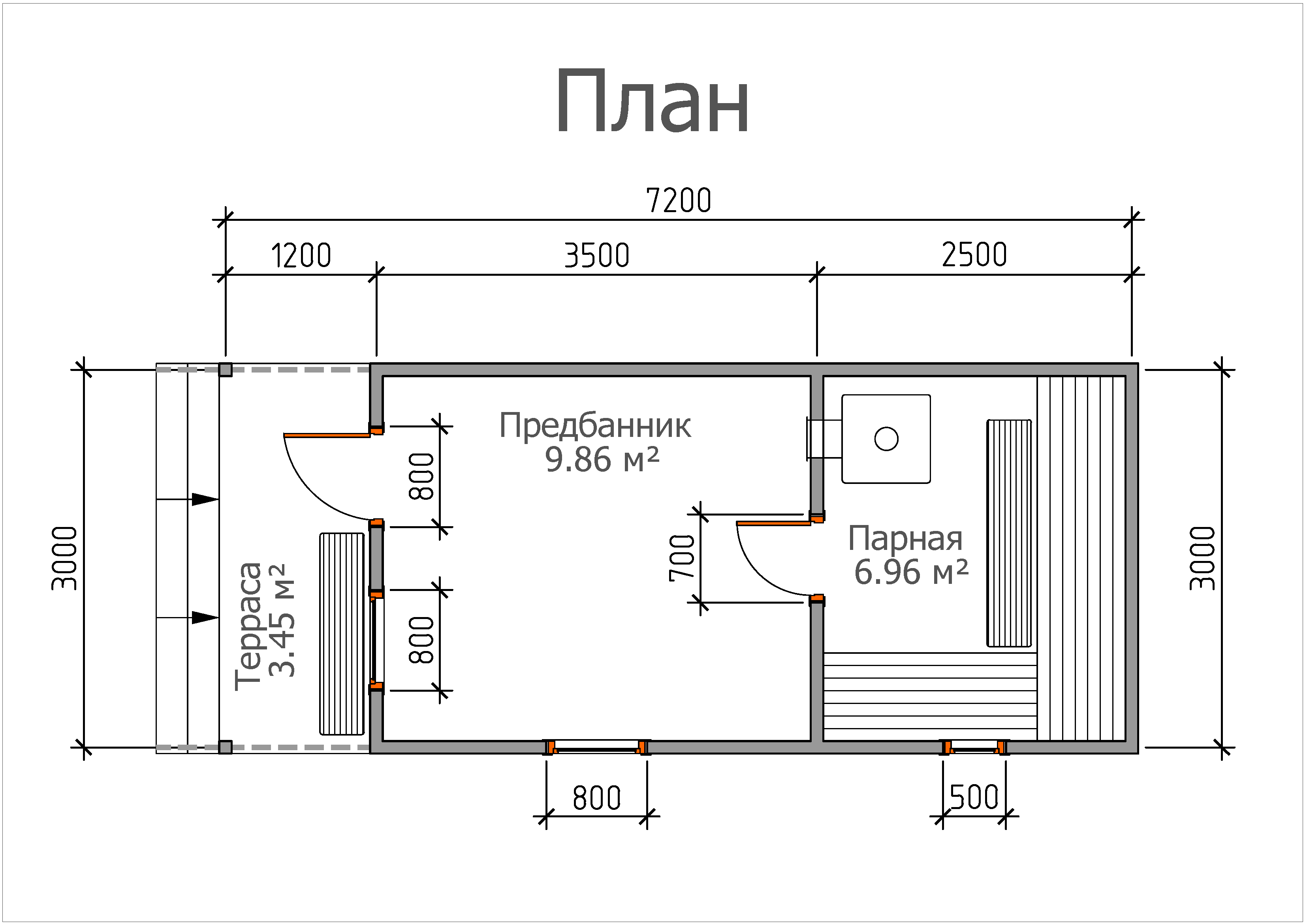 Размеры бани 3 3