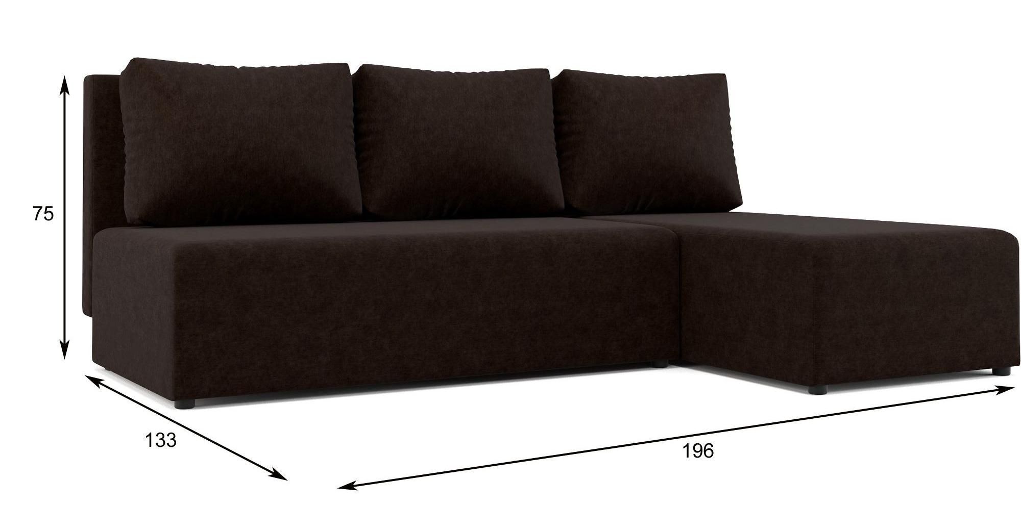 угловой диван без боковин и подлокотников со спальным местом