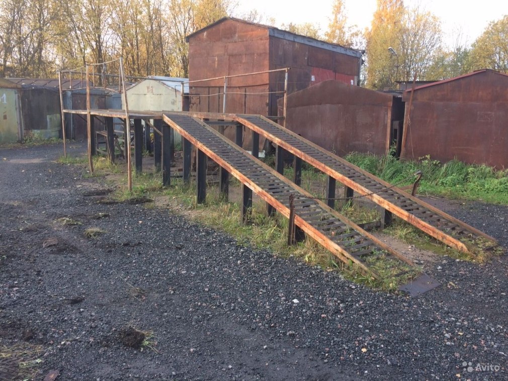 Эстакада в гараж из бруса