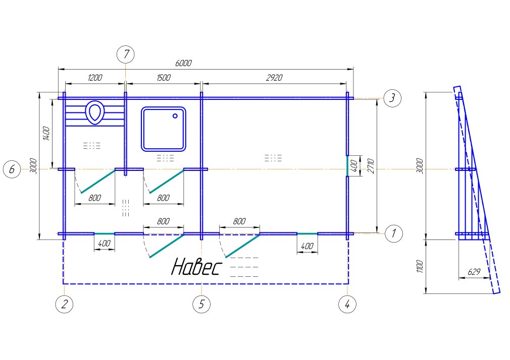 Чертеж бытовки 3х6 метров (82 фото)