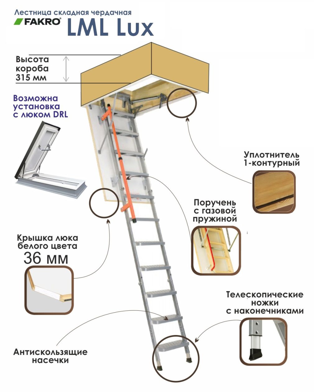 Натяжной потолок с люком на чердак