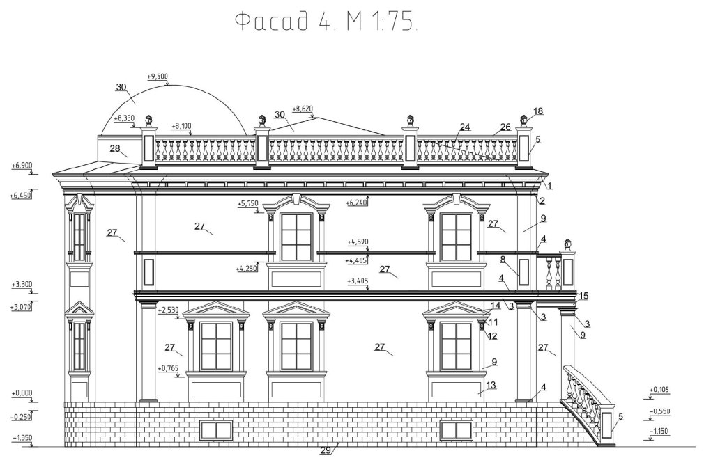 Фасад чертеж (76 фото)