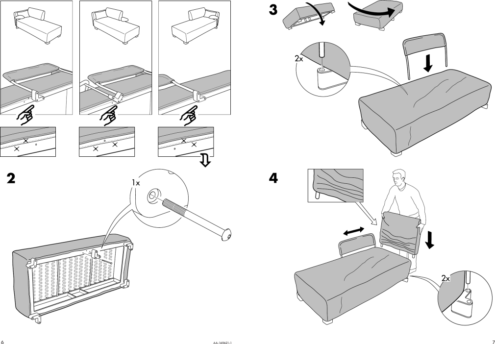 Диван ЛИКСЕЛЕ икеа схема сборки