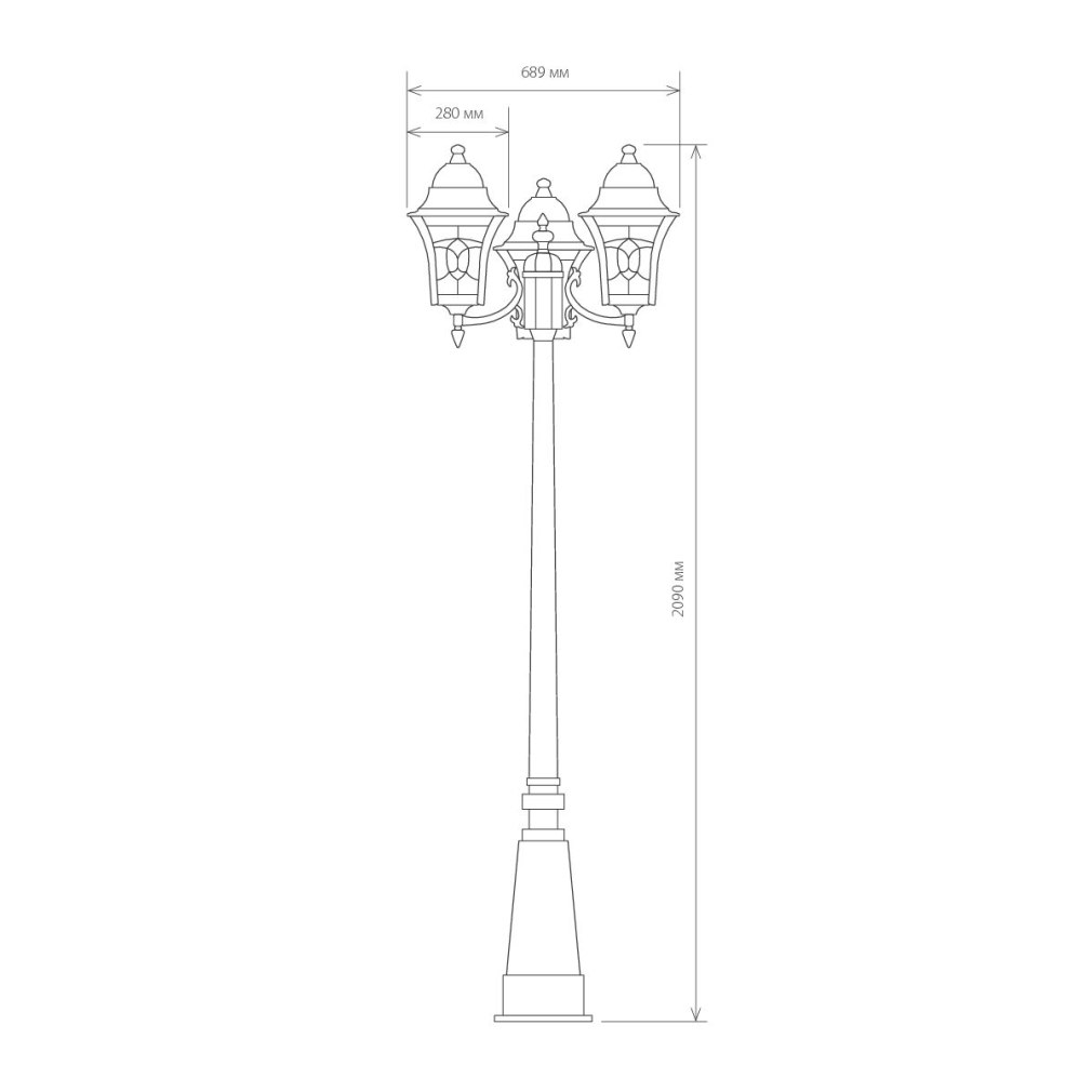 Садово-парковый светильник Elektrostandard Andromeda f/3 (GLYF-8024f/3) a028000