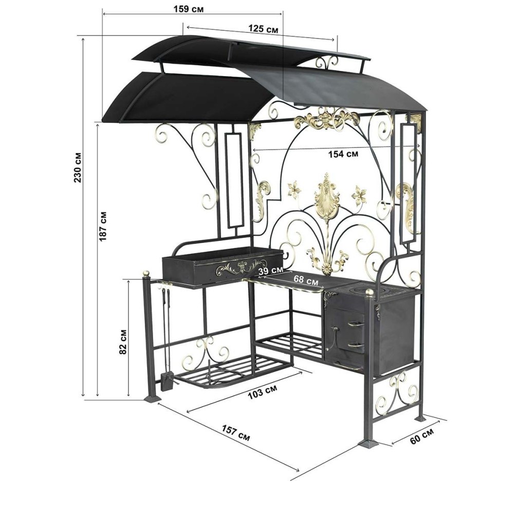 Мангальная зона из металла чертежи (82 фото)