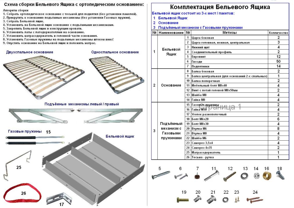 Ортопедическая основа для кровати 160х200 схема сборки