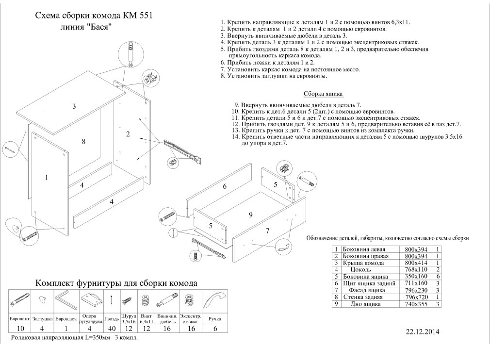 Комод БН 113 сборка