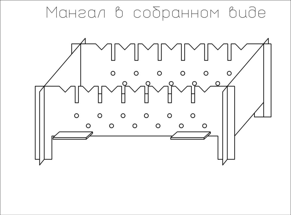 Чертеж мангала для лазерной резки (79 фото)