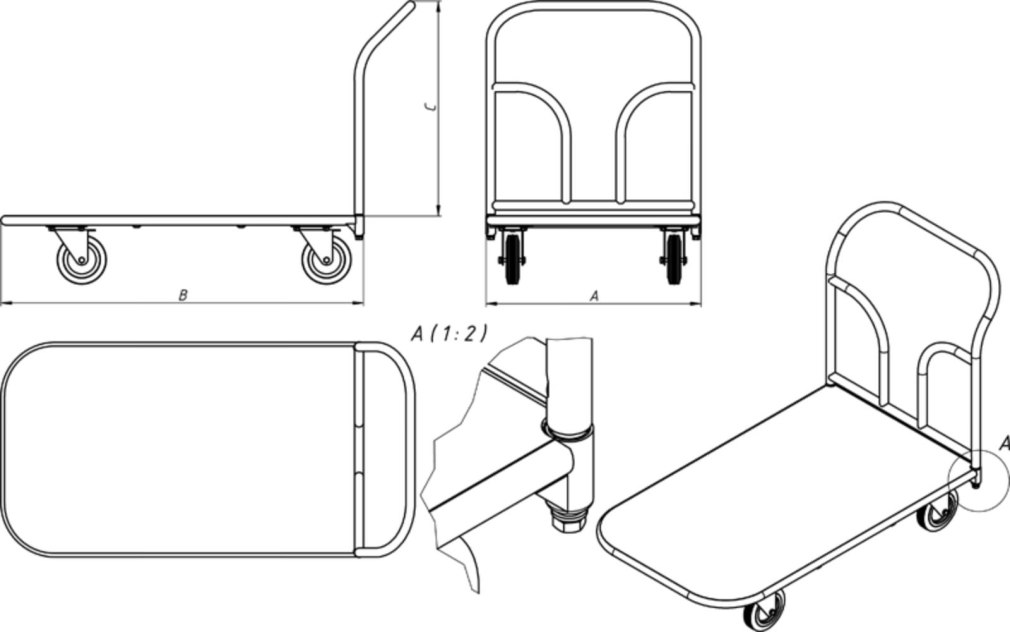 Тележка чертеж (73 фото)