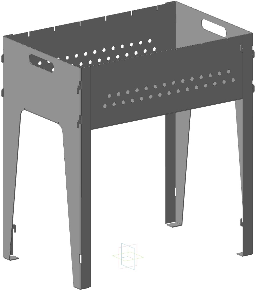 Мангал разборный чертеж с размерами для лазерной резки