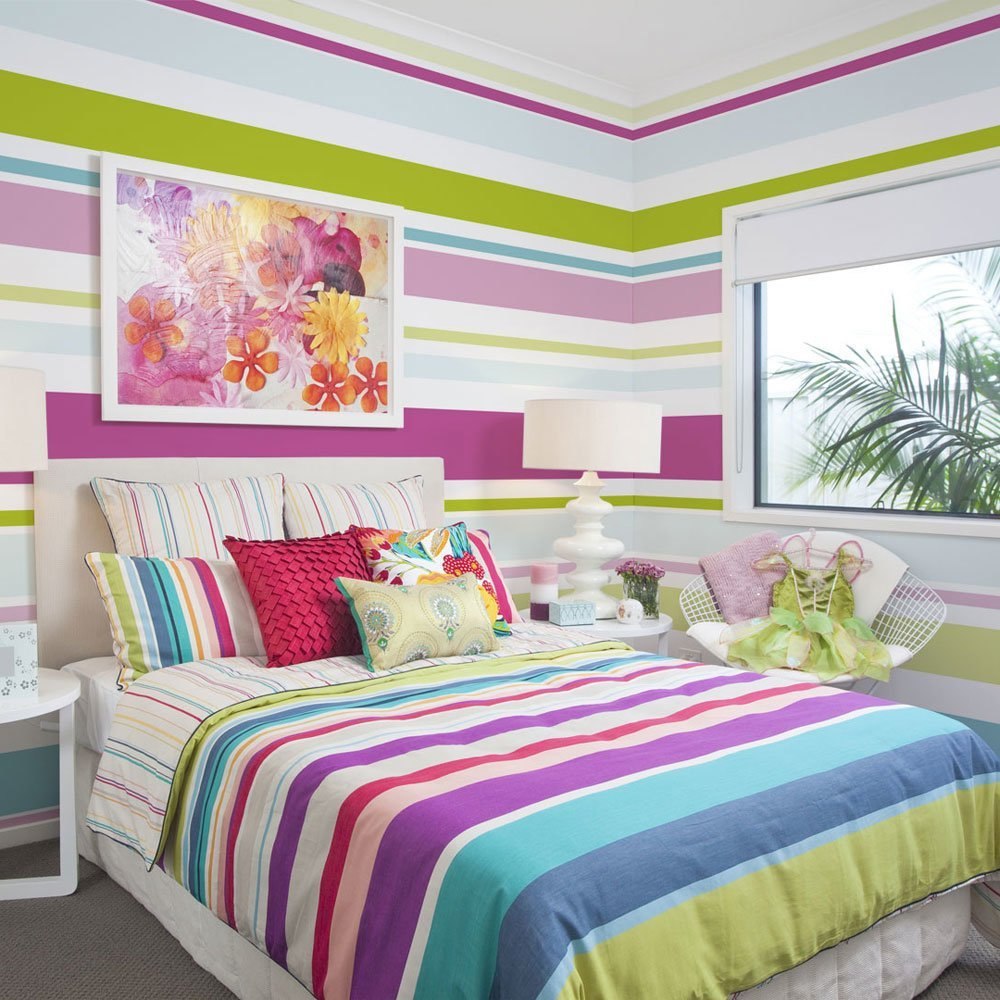 Спальня в зелено розовых тонах (71 фото)