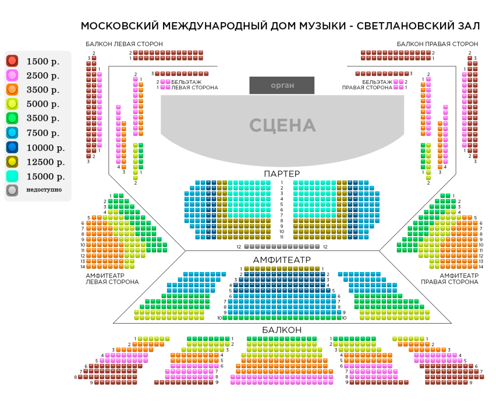 ММДМ схема Светлановского зала