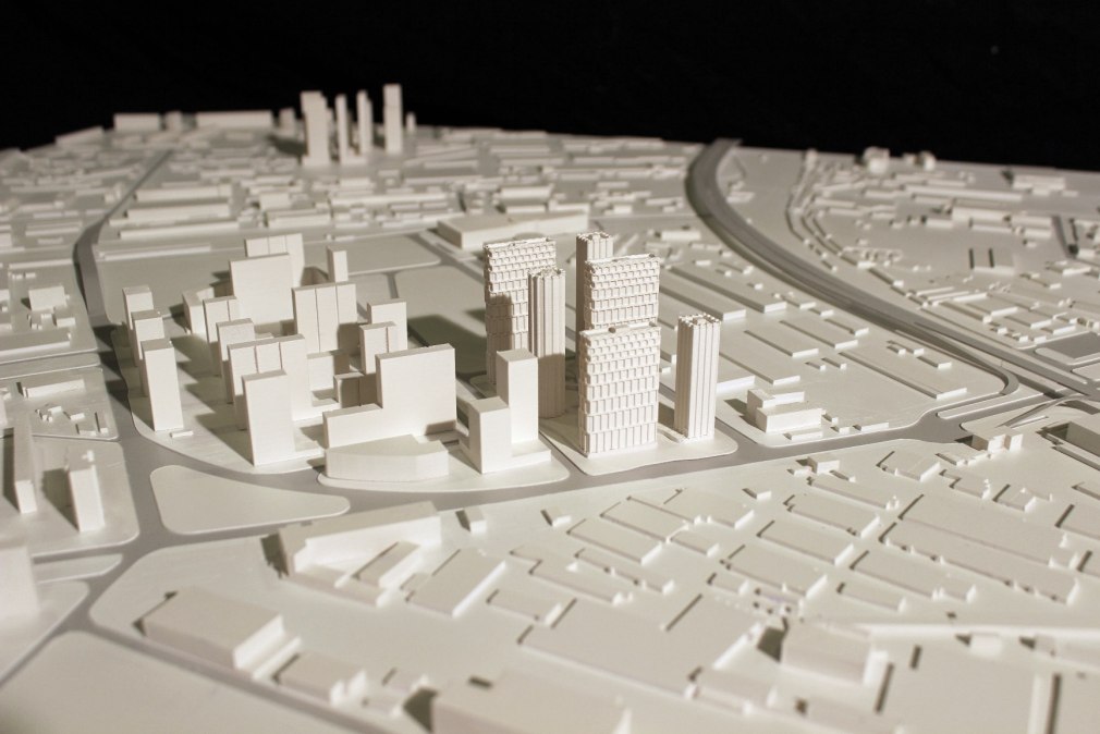 Архитектурный макет микрорайона города (78 фото)