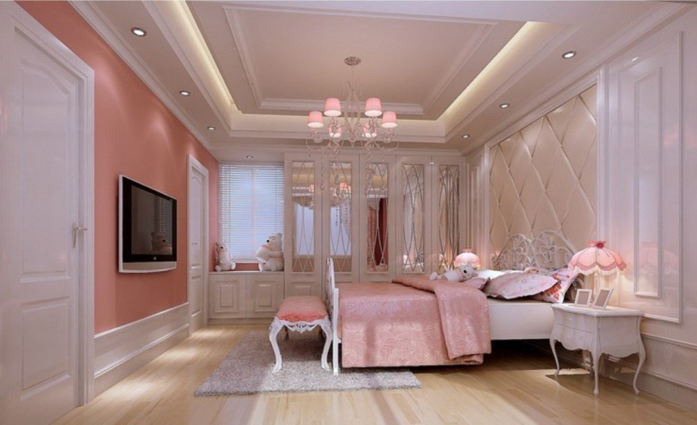 Спальня бежево розовая (78 фото)