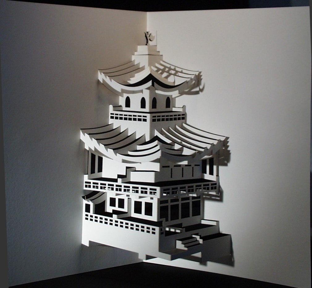 Архитектурный макет в технике киригами (84 фото)