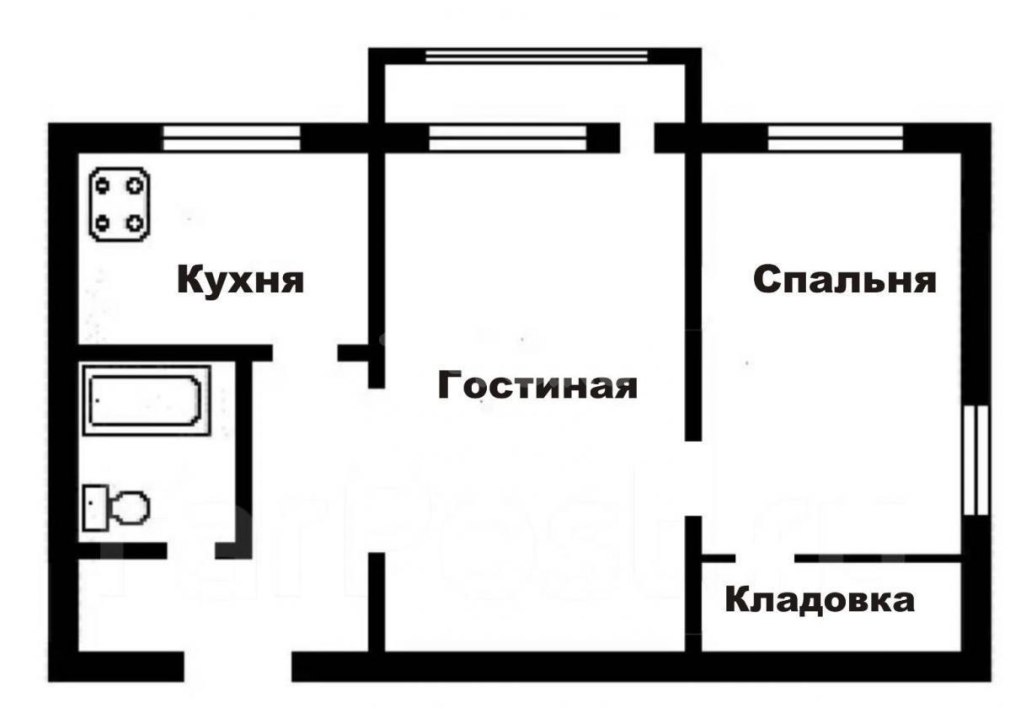 Планировка хрущевки 44 м