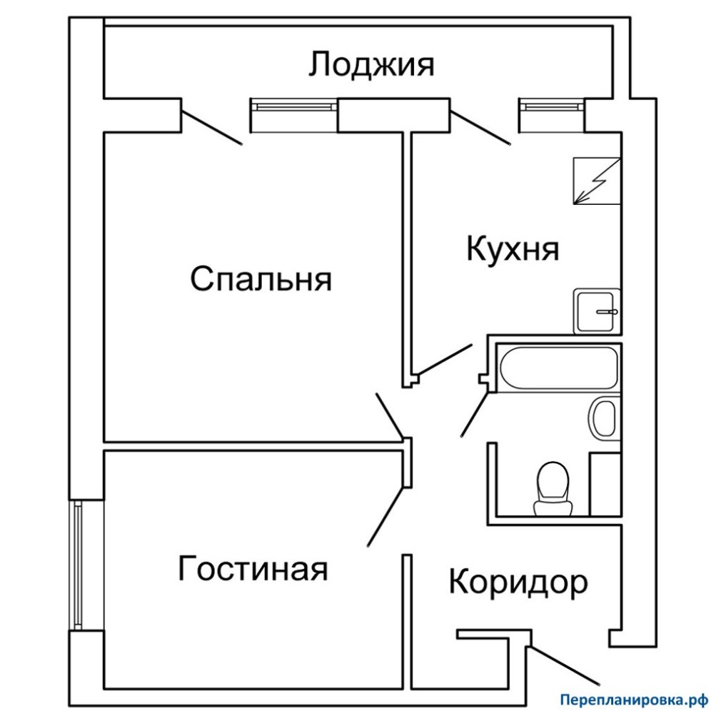 И-209а планировка двухкомнатной