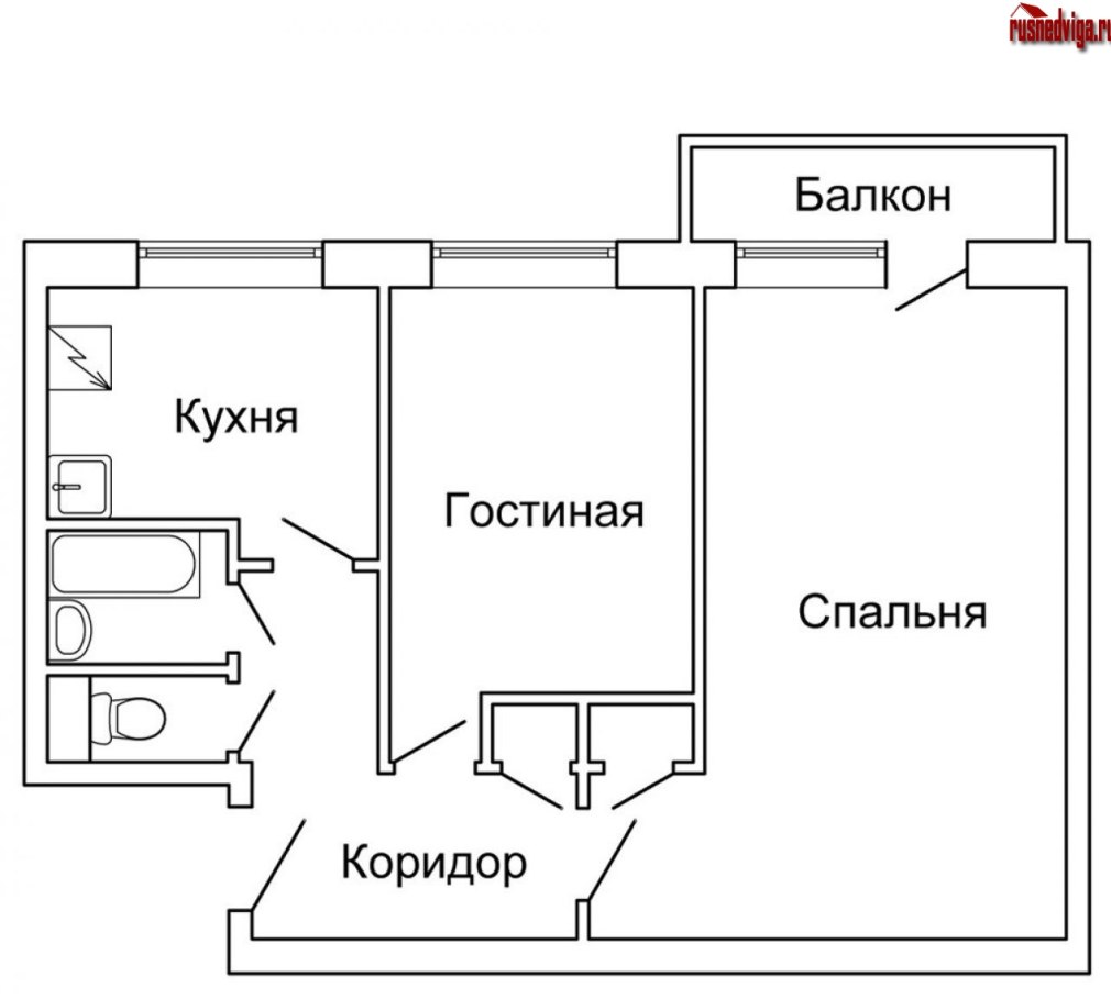 Планировка двухкомнатных квартир