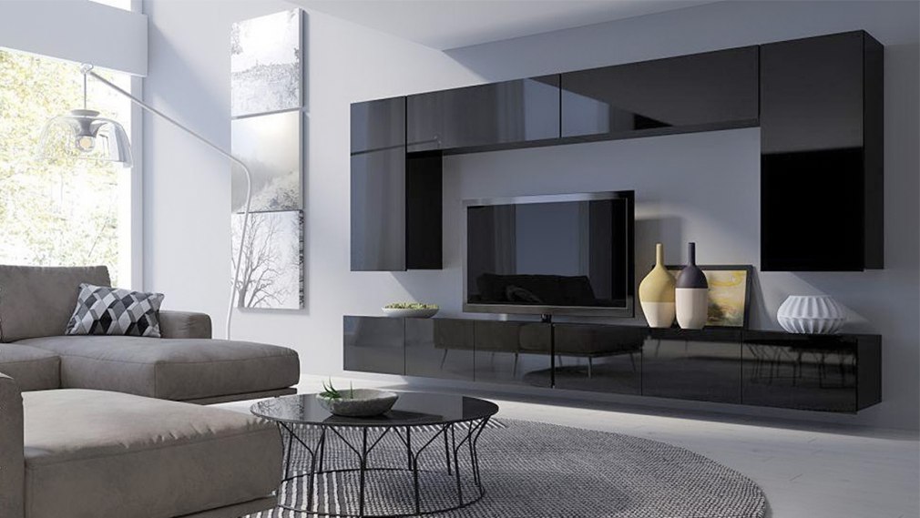 Стиль и элегантность: черная мебель в интерьере гостиной